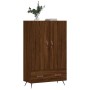 Aparador alto madera de ingeniería roble marrón 69,5x31x115 cm de vidaXL, Aparadores - Ref: Foro24-828211, Precio: 88,85 €, D...