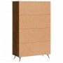 Aparador alto madera de ingeniería roble marrón 69,5x31x115 cm de vidaXL, Aparadores - Ref: Foro24-828211, Precio: 88,85 €, D...