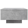 Mesa de centro con luces LED gris hormigón 55x55x31 cm en Mesas de centro | Comprar online en Foru.es
