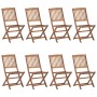 Sillas de jardín plegables 8 uds y cojines madera maciza acacia en Sillas de jardín | Comprar online en Foru.es
