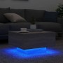 Mesa de centro con luces LED gris Sonoma 55x55x31 cm en Mesas de centro | Comprar online en Foru.es
