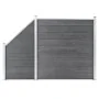 Set de valla 1 cuadrada + 1 oblicua WPC gris 273x186 cm de vidaXL, Paneles de vallas - Ref: Foro24-3054431, Precio: 420,17 €,...