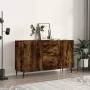 Smoked oak engineered wood sideboard 100x36x60 cm by vidaXL, Sideboards - Ref: Foro24-828193, Price: 100,30 €, Discount: %