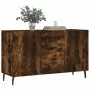 Smoked oak engineered wood sideboard 100x36x60 cm by vidaXL, Sideboards - Ref: Foro24-828193, Price: 100,30 €, Discount: %