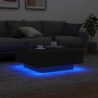 Mesa de centro con luces LED negro 80x80x31 cm en Mesas de centro | Comprar online en Foru.es