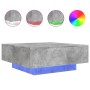 Mesa de centro con luces LED gris hormigón 80x80x31 cm en Mesas de centro | Comprar online en Foru.es