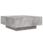 Mesa de centro con luces LED gris hormigón 80x80x31 cm en Mesas de centro | Comprar online en Foru.es