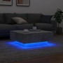 Mesa de centro con luces LED gris hormigón 80x80x31 cm en Mesas de centro | Comprar online en Foru.es
