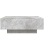 Mesa de centro con luces LED gris hormigón 80x80x31 cm en Mesas de centro | Comprar online en Foru.es