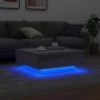 Mesa de centro con luces LED gris Sonoma 80x80x31 cm en Mesas de centro | Comprar online en Foru.es
