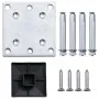Set de valla 1 cuadrada + 1 oblicua WPC gris 273x186 cm de vidaXL, Paneles de vallas - Ref: Foro24-3054431, Precio: 420,17 €,...