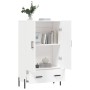 Aparador alto madera de ingeniería blanco 69,5x31x115 cm de vidaXL, Aparadores - Ref: Foro24-828244, Precio: 98,47 €, Descuen...