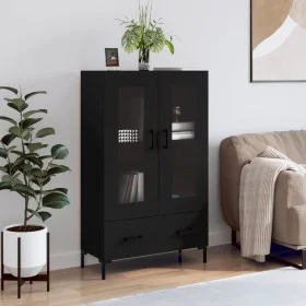 Aparador alto madera de ingeniería negro 69,5x31x115 cm de vidaXL, Aparadores - Ref: Foro24-828301, Precio: 90,97 €, Descuent...