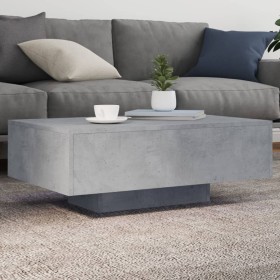 Mesa de centro con luces LED gris hormigón 85x55x31 cm en Mesas de centro | Comprar online en Foru.es