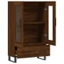 Tall sideboard engineered wood brown oak 69.5x31x115 cm by vidaXL, Sideboards - Ref: Foro24-828331, Price: 95,20 €, Discount: %