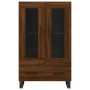 Aparador alto madera de ingeniería roble marrón 69,5x31x115 cm de vidaXL, Aparadores - Ref: Foro24-828331, Precio: 96,36 €, D...