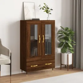 Aparador alto madera de ingeniería roble marrón 69,5x31x115 cm de vidaXL, Aparadores - Ref: Foro24-828283, Precio: 89,18 €, D...