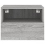 Mueble de pared TV madera de ingeniería gris Sonoma 40x30x30 cm en Muebles TV | Comprar online en Foru.es