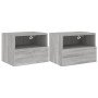 Muebles de pared para TV 2 uds madera gris Sonoma 40x30x30 cm en Muebles TV | Comprar online en Foru.es