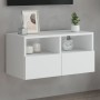 Mueble de TV de pared madera de ingeniería blanco 60x30x30 cm en Muebles TV | Comprar online en Foru.es