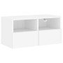 Mueble de TV de pared madera de ingeniería blanco 60x30x30 cm en Muebles TV | Comprar online en Foru.es
