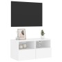 Mueble de TV de pared madera de ingeniería blanco 60x30x30 cm en Muebles TV | Comprar online en Foru.es