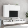 Muebles TV de pared 2 uds madera ingeniería blanco 60x30x30 cm en Muebles TV | Comprar online en Foru.es