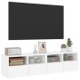 Muebles TV de pared 2 uds madera ingeniería blanco 60x30x30 cm en Muebles TV | Comprar online en Foru.es