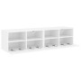 Muebles TV de pared 2 uds madera ingeniería blanco 60x30x30 cm en Muebles TV | Comprar online en Foru.es
