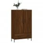 Tall engineered wood sideboard in brown oak 69.5x31x115 cm by vidaXL, Sideboards - Ref: Foro24-828251, Price: 73,19 €, Discou...