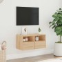 Mueble de TV de pared madera ingeniería roble Sonoma 60x30x30cm en Muebles TV | Comprar online en Foru.es