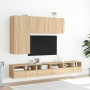 Mueble de TV de pared madera ingeniería roble Sonoma 60x30x30cm en Muebles TV | Comprar online en Foru.es