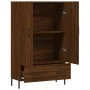 Tall engineered wood sideboard in brown oak 69.5x31x115 cm by vidaXL, Sideboards - Ref: Foro24-828251, Price: 73,19 €, Discou...