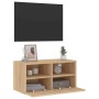 Mueble de TV de pared madera ingeniería roble Sonoma 60x30x30cm en Muebles TV | Comprar online en Foru.es