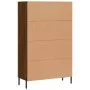 Tall engineered wood sideboard in brown oak 69.5x31x115 cm by vidaXL, Sideboards - Ref: Foro24-828251, Price: 73,19 €, Discou...