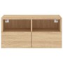 Mueble de TV de pared madera ingeniería roble Sonoma 60x30x30cm en Muebles TV | Comprar online en Foru.es