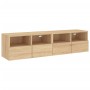 Muebles de TV de pared 2 uds madera roble Sonoma 60x30x30 cm en Muebles TV | Comprar online en Foru.es