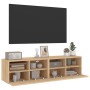 Muebles de TV de pared 2 uds madera roble Sonoma 60x30x30 cm en Muebles TV | Comprar online en Foru.es