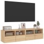 Muebles de TV de pared 2 uds madera roble Sonoma 60x30x30 cm en Muebles TV | Comprar online en Foru.es