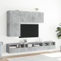 Mueble de pared TV madera ingeniería gris hormigón 60x30x30 cm en Muebles TV | Comprar online en Foru.es