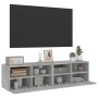 Muebles de pared para TV 2 uds madera gris hormigón 60x30x30 cm en Muebles TV | Comprar online en Foru.es