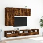 Mueble de pared TV madera ingeniería roble ahumado 60x30x30 cm en Muebles TV | Comprar online en Foru.es