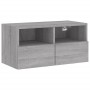 Mueble de pared TV madera de ingeniería Sonoma gris 60x30x30 cm en Muebles TV | Comprar online en Foru.es