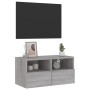 Mueble de pared TV madera de ingeniería Sonoma gris 60x30x30 cm en Muebles TV | Comprar online en Foru.es