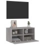 Mueble de pared TV madera de ingeniería Sonoma gris 60x30x30 cm en Muebles TV | Comprar online en Foru.es