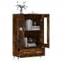 Aparador alto madera de ingeniería roble ahumado 69,5x31x115 cm de vidaXL, Aparadores - Ref: Foro24-828281, Precio: 99,56 €, ...