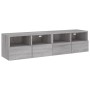 Muebles de pared para TV 2 uds madera gris Sonoma 60x30x30 cm en Muebles TV | Comprar online en Foru.es
