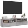 Muebles de pared para TV 2 uds madera gris Sonoma 60x30x30 cm en Muebles TV | Comprar online en Foru.es