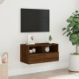 Mueble de pared TV madera ingeniería marrón roble 60x30x30 cm en Muebles TV | Comprar online en Foru.es