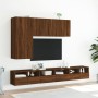 Mueble de pared TV madera ingeniería marrón roble 60x30x30 cm en Muebles TV | Comprar online en Foru.es
